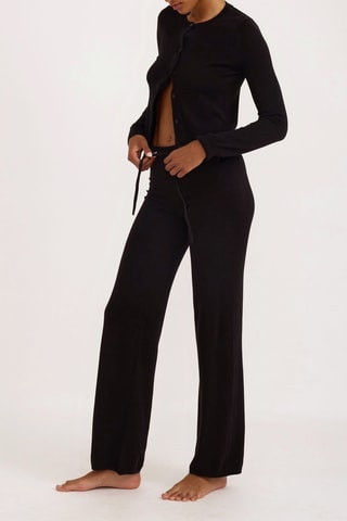 Calças em algodão biológico - Preto