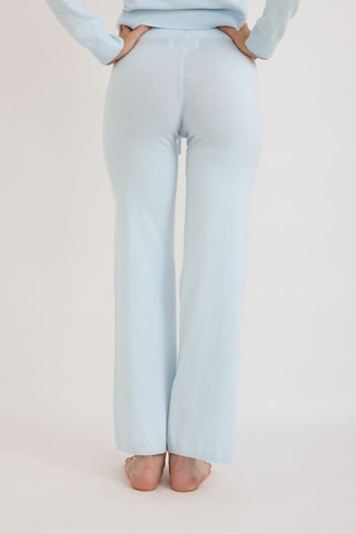 Calças em algodão biológico - Azul-celeste