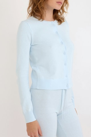 Calças em algodão biológico - Azul-celeste