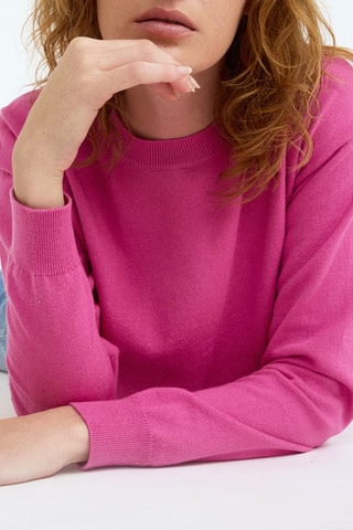 Camisola em algodão biológico - Rosa