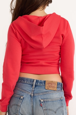 Sweat com capuz em algodão biológico - Vermelho