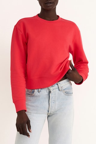 Sweat em algodão biológico - Vermelho