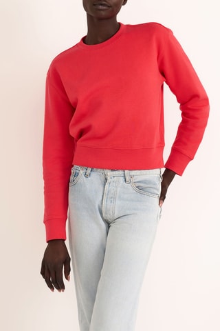 Sweat em algodão biológico - Vermelho