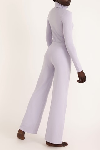 Camisola de interior em algodão biológico - Violeta-claro