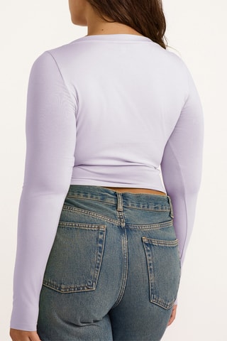 T-shirt em algodão biológico - Violeta-claro