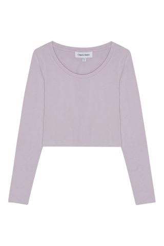 T-shirt em algodão biológico - Violeta-claro