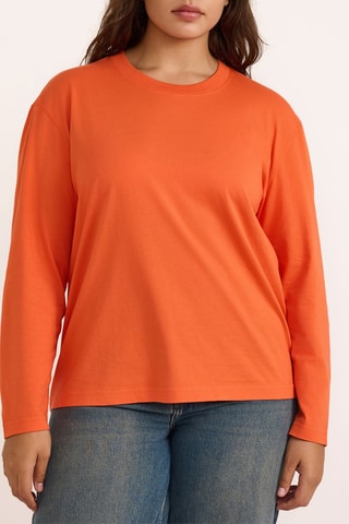 T-shirt em algodão biológico - Laranja