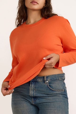 T-shirt em algodão biológico - Laranja