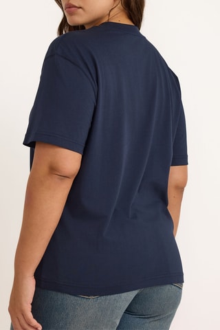 T-shirt em algodão biológico - Azul-marinho