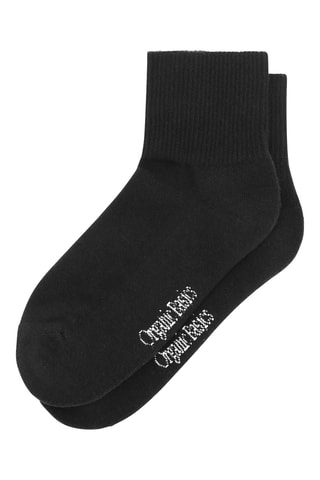 2 pares de meias em algodão biológico - Preto e azul-noite