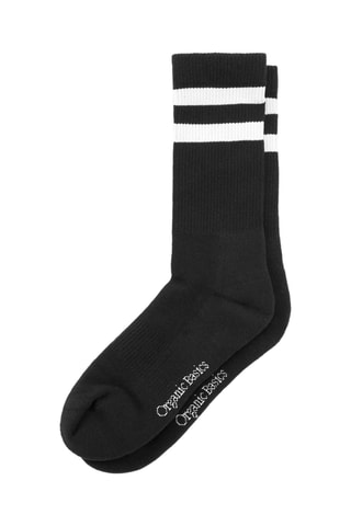 2 pares de meias em algodão biológico - Preto e branco