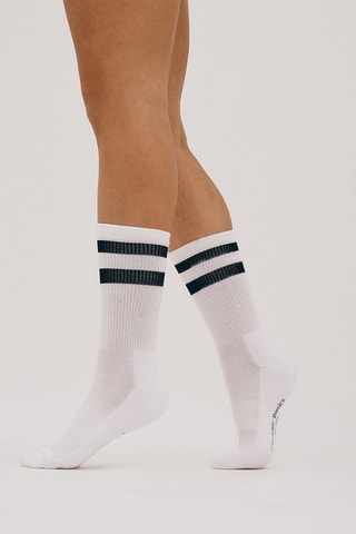 2 pares de meias em algodão biológico - Branco e preto