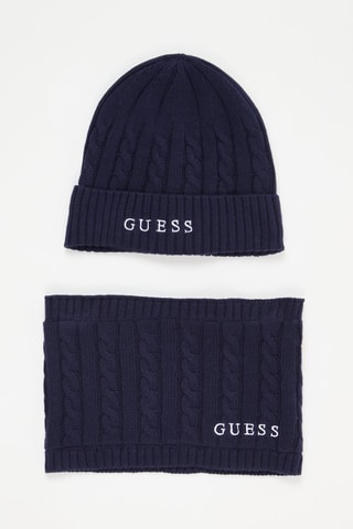 Bonnet et snood - bleu nuit foncé