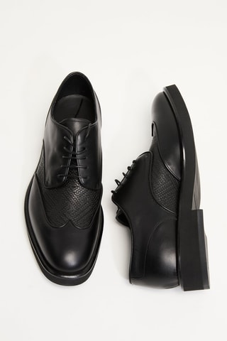 Derbies em couro de vitelo - Preto