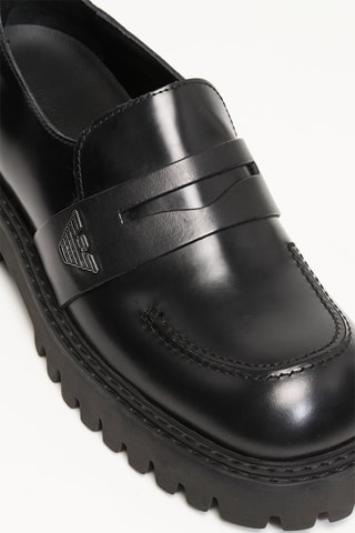 Mocassins en cuir - Noir - EA7