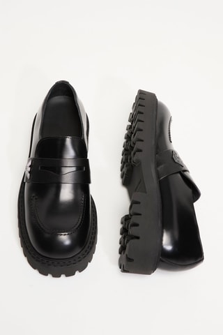 Mocassins en cuir - Noir - EA7