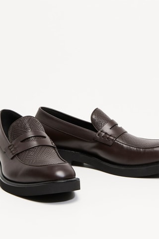 Mocassins en cuir - Marron - EA7