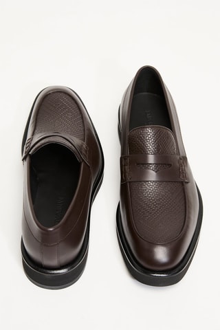 Mocassins en cuir - Marron - EA7