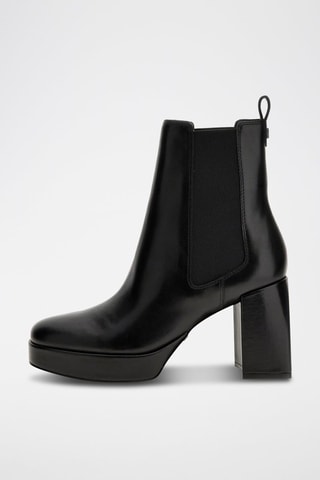 Botines Chelsea de piel - Negro