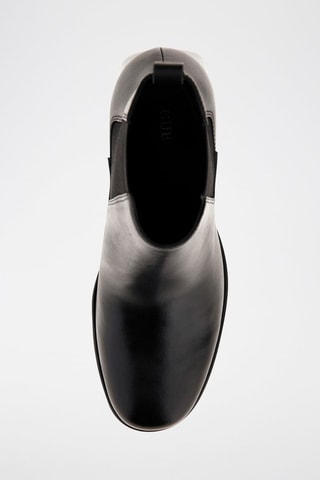 Botines Chelsea de piel - Negro