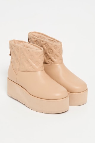 Bottines fourrées plateformes - Camel