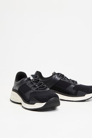 Baskets en cuir - Bleu marine - EA7