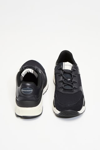 Baskets en cuir - Bleu marine - EA7