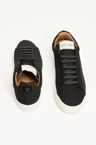 Baskets en cuir de veau - Noir - EA7