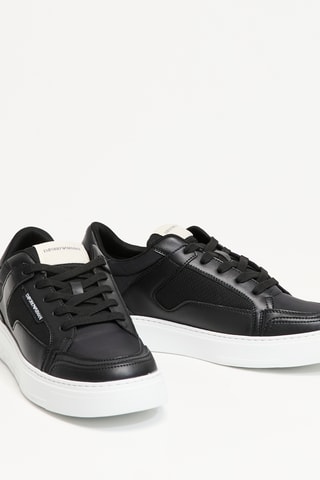 Baskets en cuir de veau - Noir - EA7