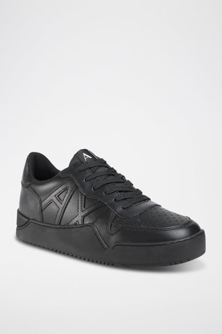 Zapatillas de piel - Negro