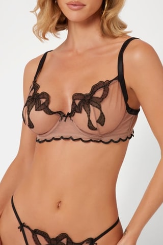 Sujetador Sabrina - Negro y rosa