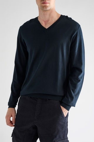 Jersey de seda - Azul marino