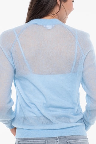 Pull en laine et alpaga Izabella - Bleu clair