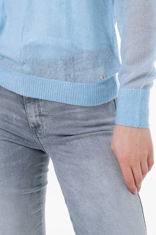 Pull en laine et alpaga Izabella - Bleu clair