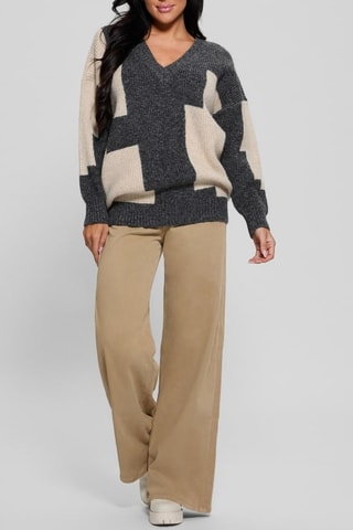 Jersey Panama - Gris y beige