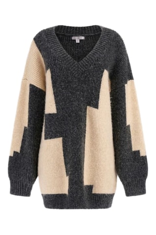 Jersey Panama - Gris y beige