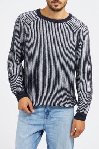 Jersey Plaited Boucle Allan - Azul marino