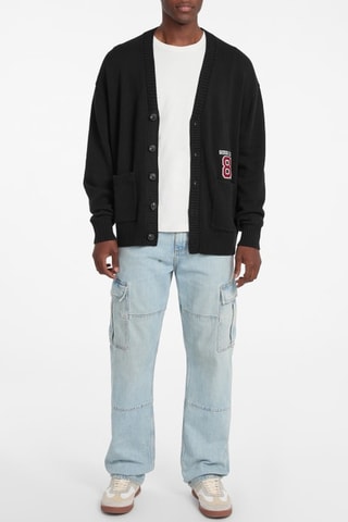 Cárdigan - Negro y rojo