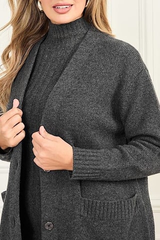 Cárdigan de cachemir Michaela - Gris oscuro