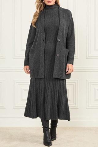 Cárdigan de cachemir Michaela - Gris oscuro