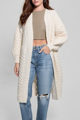 Gilet long Valeria - Ecru