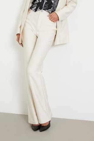 Pantalon straight taille haute - Blanc