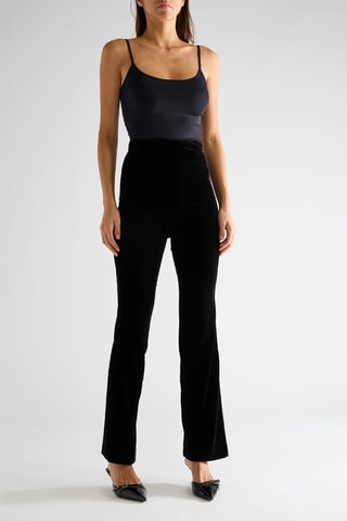 Pantalón de terciopelo de tiro alto Danse - Negro