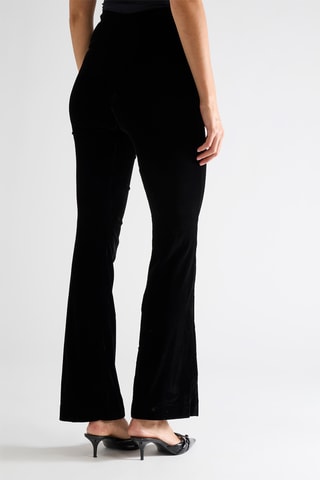 Pantalón de terciopelo de tiro alto Danse - Negro