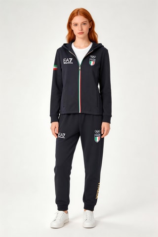 Sudadera con capucha y pantalón de chándal - Azul noche - EA7