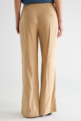 Pantalón de lino Jenny - Topo