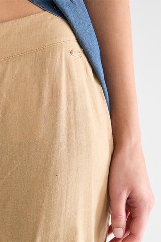 Pantalón de lino Jenny - Topo