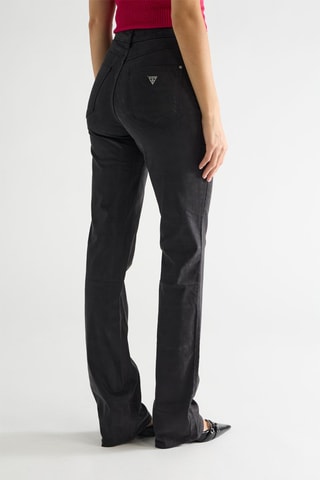Pantalón straight tiro alto - Negro