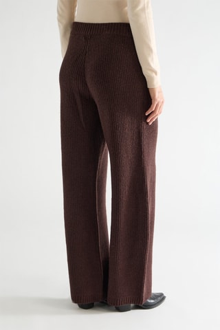 Pantalón de tiro alto Samia - Marrón