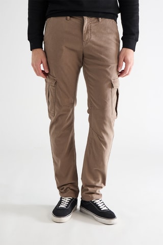 Pantalon cargo slim - Taupe